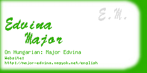 edvina major business card